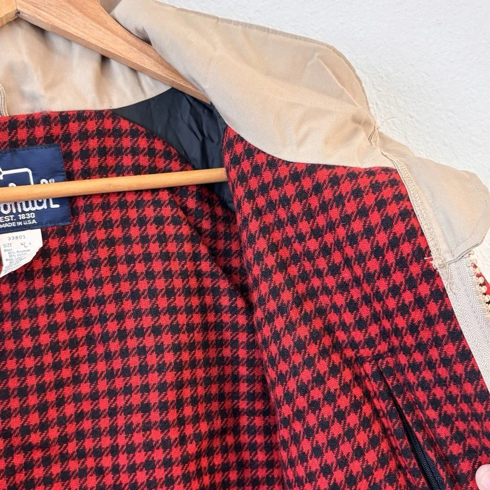 Vintage Woolrich Field‎ Chore Coat Jacket Canvas Flannel Mens Large Wool Lining